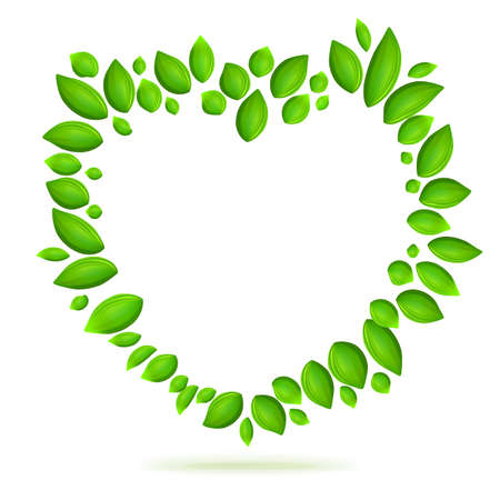 Abstract green heart. のイラスト素材