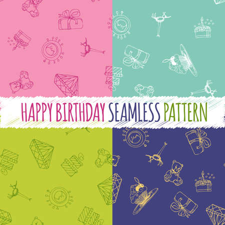 birthday seamless pattern. のイラスト素材