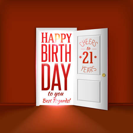21 birthday card concept. 21 birthday card concept.