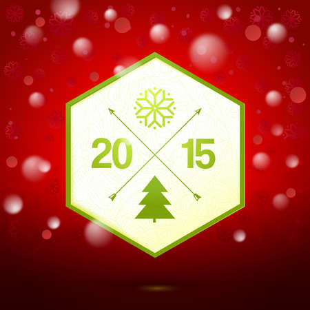 Polygon shape holidays label. のイラスト素材