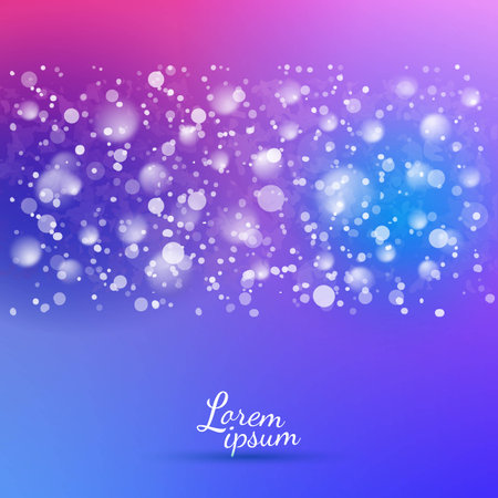 Vector colorful winter snow sky background. Abstract winter illustration for New Year greeting cards and banners. Seasonal poster.のイラスト素材
