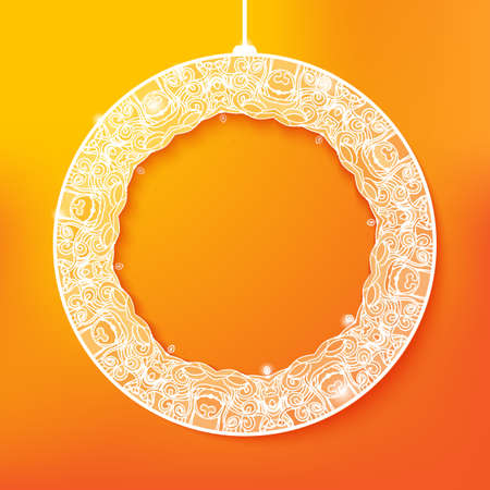 Vector abstract holidays ball. Circle applique background. Vector illustration for your textのイラスト素材