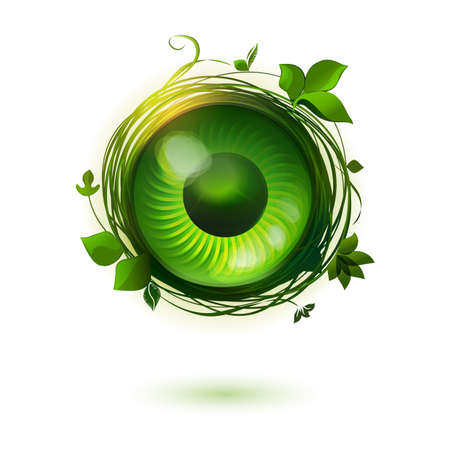 Eco friendly vector illustration. Green technology symbol. Live concept.のイラスト素材