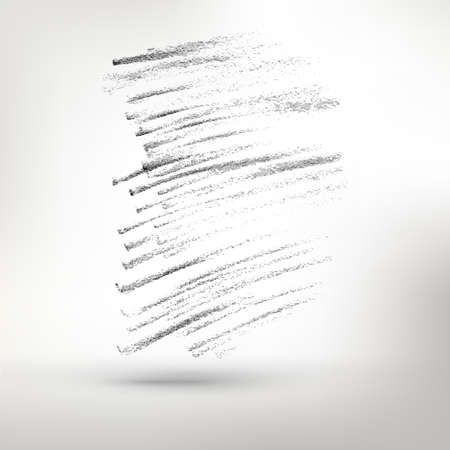 Vector abstract pencil drawing banner. Creative textured card. Hand drawing art. Strokes.のイラスト素材