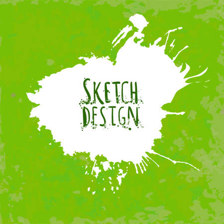 Vector abstract splash label label at artistic paper. Creative decorative element. Textured summer background for banner and pages.のイラスト素材