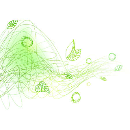Summer linear lines drawing background. Abstract vector design element. Hand drawing fresh colors illustrations.のイラスト素材