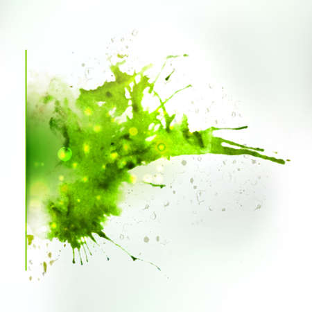 Vector abstract hand drawing splash element. Creative decor. Ink background for banner and pages. Summer expressive illustration. Nature idea symbol.のイラスト素材