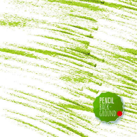 Vector green pencil strokes abstract background. Sketch grass theme.のイラスト素材