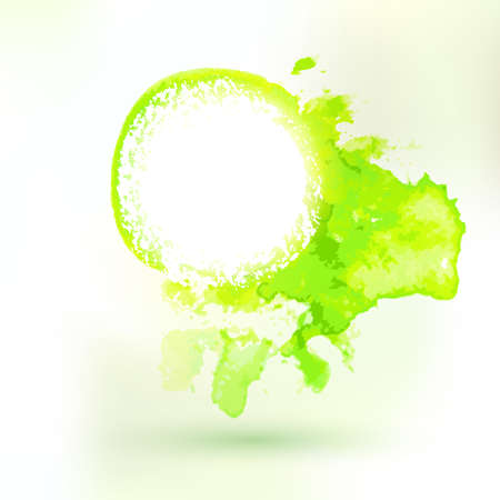 Vector abstract hand drawing watercolor and pencil drawing splash banner. Creative design label. Hand drawing art. Season summer blob. Place for text headline.のイラスト素材