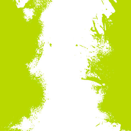 Grunge background with summer green splash frame. Vector illustration border. Creative hand-drawing banner. Invitation design elements.のイラスト素材