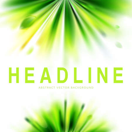 Summer blurred green grass background. Abstract vector season backdrop. Eco friendly outdoor banner for parks identity and party invitations with place for your headline.のイラスト素材