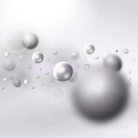 Medical scheme of particles, abstract vector illustration. Science background. Realistic chemistry model.のイラスト素材