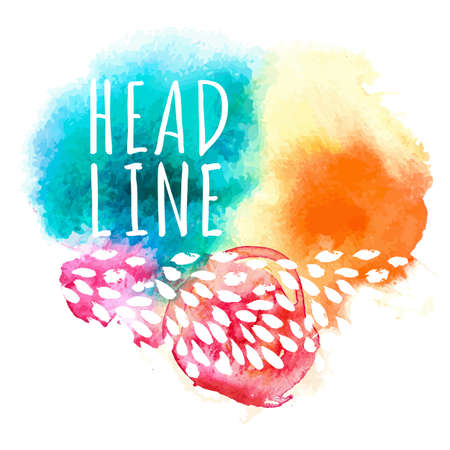 Bright multicolored blob background for Summer Design. Abstract vector, bright drawing sketch illustrationのイラスト素材