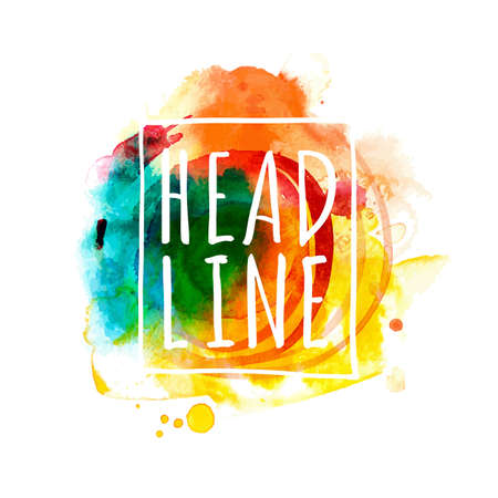 Bright multicolored blob banner for Summer Fun Design. Abstract vector, bright drawing sketch illustrationのイラスト素材