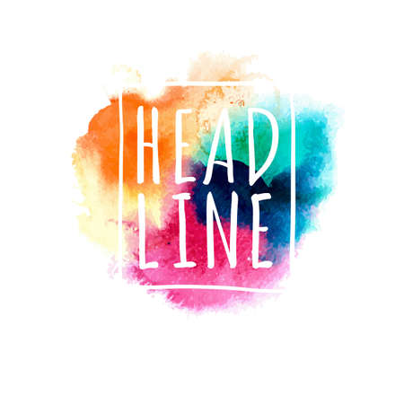 Bright multicolored blob banner for Summer Fun Design. Abstract,  bright drawing sketch illustrationのイラスト素材