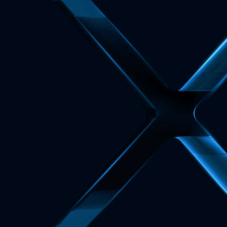 Dark blue lighting cross crack abstract background. Cross crack. Industrial futuristic illustration. Place for business text.のイラスト素材