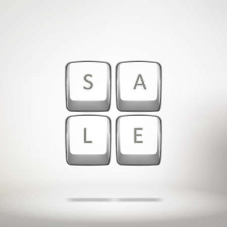 Sale offer vector keyboard. Marketing desugn element. Business concept.のイラスト素材