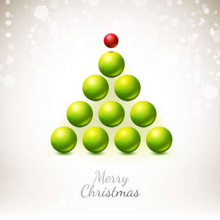 Abstract christmas tree concept. Holiday X-mas vector greeting card.のイラスト素材