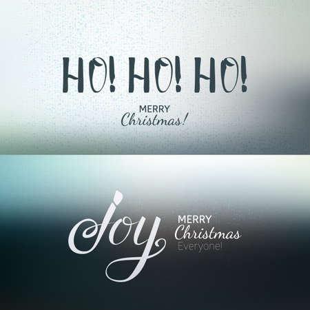Calligraphy Xmas greetings banners set. Vector drawing design. Text greetings.のイラスト素材