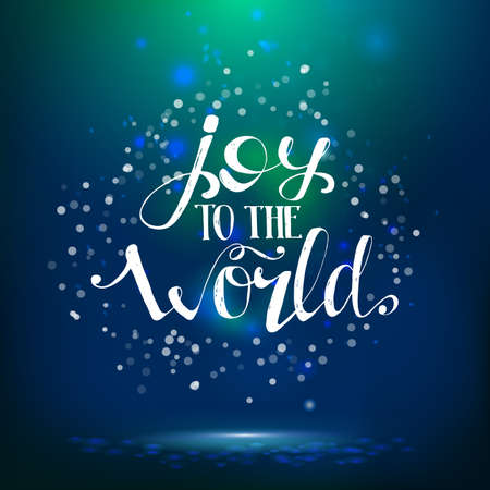 Joy to the world illustration. Vector life style banner. Sketched text quote illustration.のイラスト素材