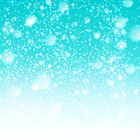 Winter sky with snowing illustration. Cute nature illustration.のイラスト素材