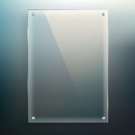 Vector glass frame at blur abstract background for you business design and information.のイラスト素材