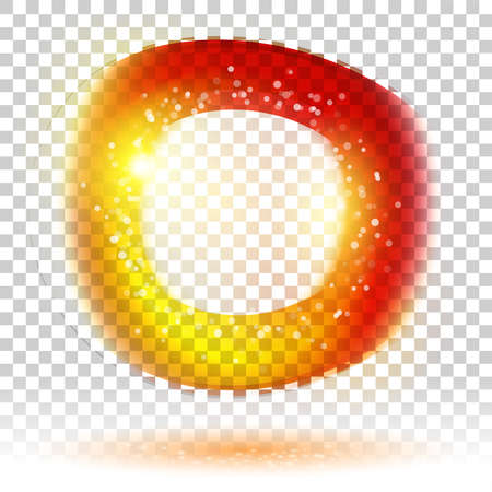 Multicolor abstract energy frame with special light effect with spark.のイラスト素材