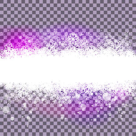 Snowflakes tape on a transparent background. Abstract snowflakes for winter design.のイラスト素材