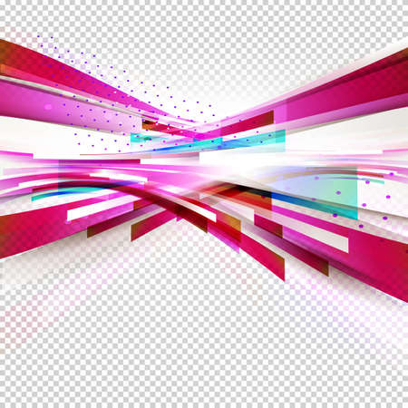 Abstract geometric pink transparent background. Vector illustration. Brochure template for business presentation. Business dynamic design.のイラスト素材