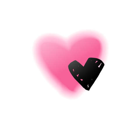 Modern card with heartsの写真素材