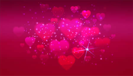 Rose hearts bannerのイラスト素材