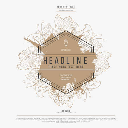 Splash label on white backgroundのイラスト素材