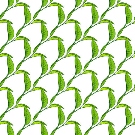 Seamless pattern with leavesのイラスト素材