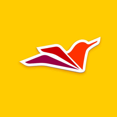Bright bird logoのイラスト素材