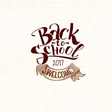 Back to school vintage labelのイラスト素材