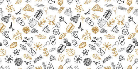 Christmas seamless patternの写真素材