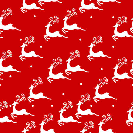 Seamless pattern with deersの写真素材