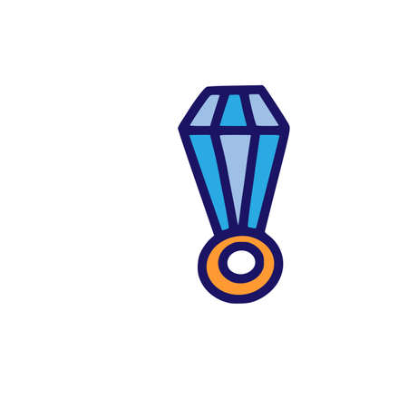 Diamond engagement ring icon - Vector illustration. Hand drawn doodle styled. Love symbol.のイラスト素材