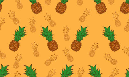 Background pinneapple seamless pattern design vectorのイラスト素材