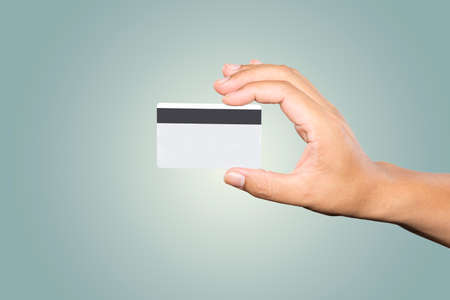 business man showing business card , business idea conceptの写真素材