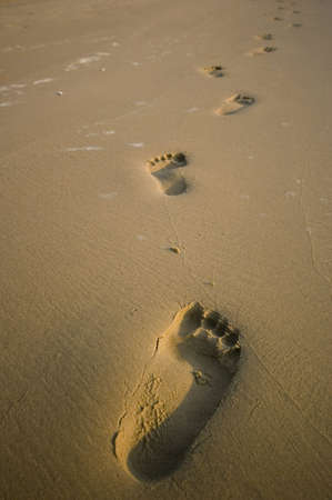 footprint, beach