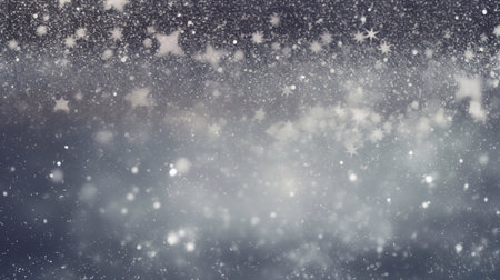 christmas background with snowflakes, bokeh and stars