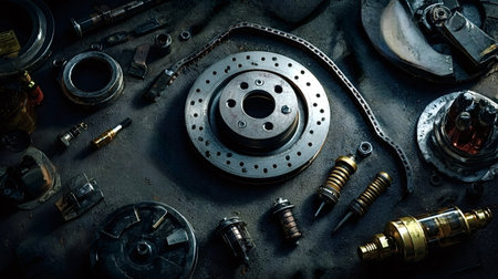 Automotive metallic components, including a brake disc, spark plugs, springs, and other industrial...