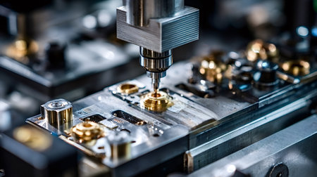 Automated manufacturing process using a high precision cnc machine tool to assemble or mill...