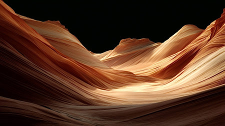 Sandstone rock formations displaying vibrant colors, intricate patterns, and swirling textures sculpted by natural erosion in a desert canyon, revealing the beautiful geology of the landscapeの写真素材