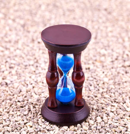 Hourglass is ticking on a small gravel
