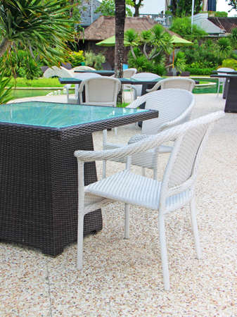 table outside the restaurant のeditorial素材