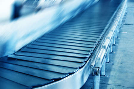 in the airport. Shallow depth of fieldの写真素材