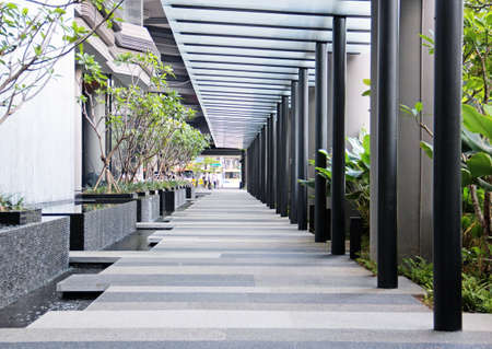 Empty pedestrian transitionの写真素材