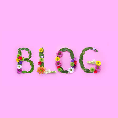 Blog.  Motivation Typographic Poster. Social media concept.の写真素材